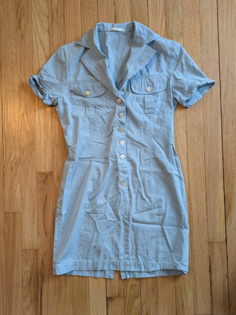 Mad Cute Vintage Pale Blue Dress with Collar